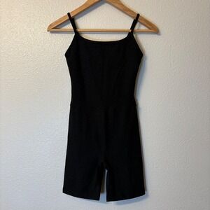 Beyond Yoga Jumpsuit Black Spagetti Strap Sleeveless Romper Snug Women's XS